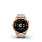 Garmin Fenix 7S Solar Rose Gold Correa de silicona Beige Arena Garmin Fenix 7S Solar Rose Gold Correa de silicona Beige Arena