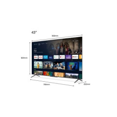 TV TCL 43C725 43" QLED Android TV Aluminium brossé