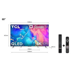 TV TCL 65C635 65'' QLED 4K UHD Smart TV Aluminium brossé 2022