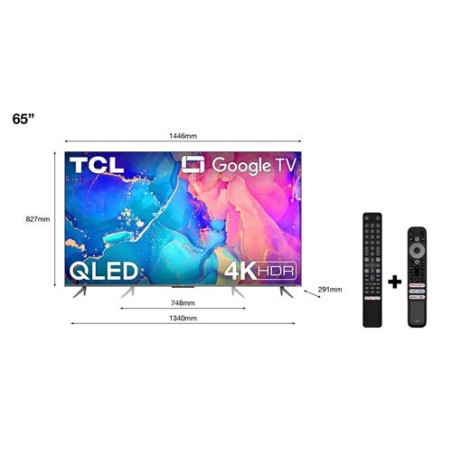 TV TCL 65C635 65'' QLED 4K UHD Smart TV Aluminio cepillado 2022
