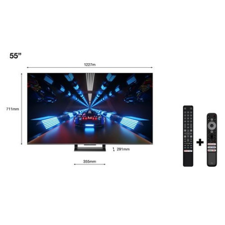 TV TCL 55C735 55'' QLED 4K UHD Smart TV Aluminio cepillado 2022