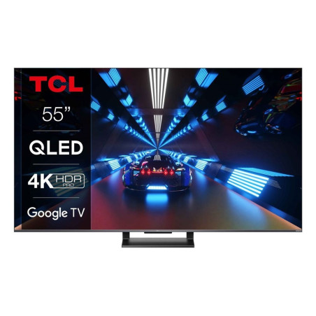 TV TCL 55C735 55'' QLED 4K UHD Smart TV Aluminium brossé 2022