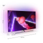 OLED TV Philips 55OLED887 139 cm Ambilight 4K UHD Android TV Metal Cromo Oscuro