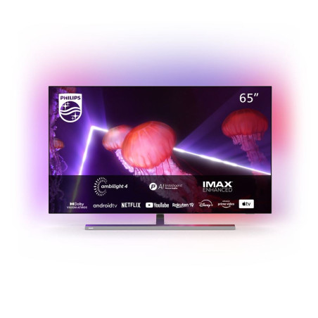 OLED TV Philips 65OLED887 164 cm Ambilight 4K UHD Android TV Metal Negro Cromo 2022