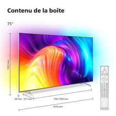 TV LED Philips Ambilight 75PUS8807/12 189cm 4K UHD Android TV Luz Plata 2022