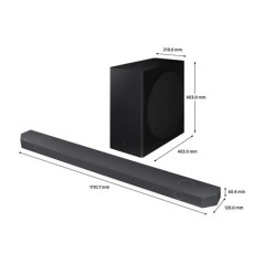 Barra de sonido Samsung HW-Q800B Dolby Atmos 5.1.2 Negro Titanio