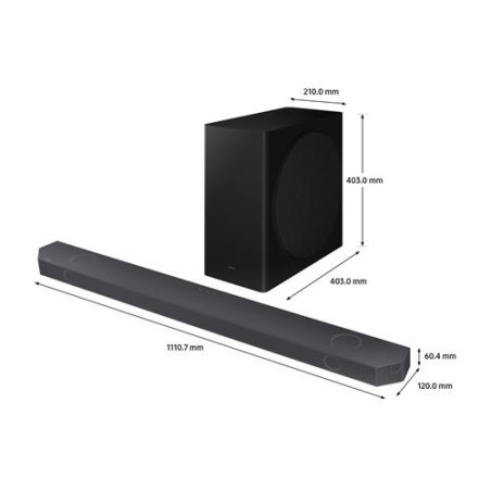 Barra de sonido Samsung HW-Q800B Dolby Atmos 5.1.2 Negro Titanio