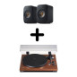 Enceintes actives Hifi connectées KEF LSX 2 (paire) + Platine vinyle Teac TN-280BT-A3 Noyer