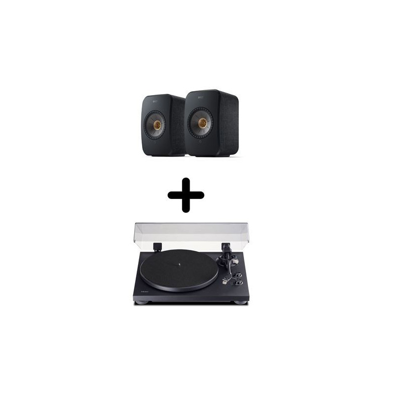 Hifi activo conectado speakers KEF LSX 2 Negro (par) + Toac TN-280BT-A3 tocadiscos Negro