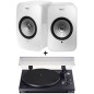Altavoces Hifi activos conectados KEF LSX White se venden en pares + tocadiscos Bluetooth Teac TN-280BT-A3 Negro Altavoces Hifi activos conectados KEF LSX White se venden en pares + tocadiscos Bluetooth Teac TN-280BT-A3 Negro