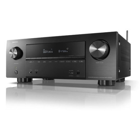 Denon AVR-X2500H - Receptor de red AV - 4K - HDR - Canal 7.2 - 7 x 95 vatios - Negro