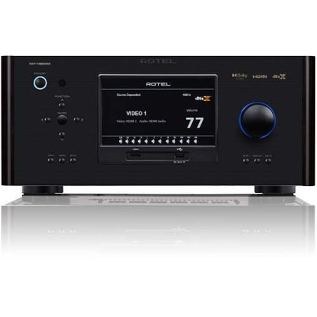 Amplificador de cine en casa Rotel RAP-1580 MKII 4K HDR Dolby Atmos Negro