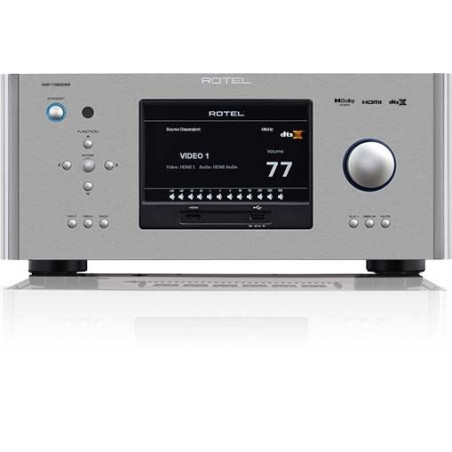 Amplificador de cine en casa Rotel RAP-1580 MKII 4K HDR Dolby Atmos Silver