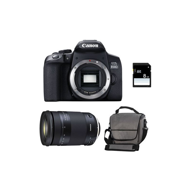 Canon EOS 850D + Tamron 18-400 VC + bolsa + tarjeta SD 4GB