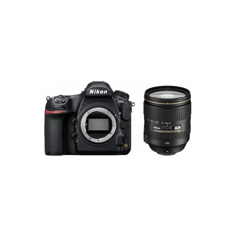 Appareil photo Reflex Nikon D850 Noir+ Objectif Nikkor AF-S 24-120mm f/4G ED VR Appareil photo Reflex Nikon D850 Noir+ Objectif Nikkor AF-S 24-120mm f/4G ED VR