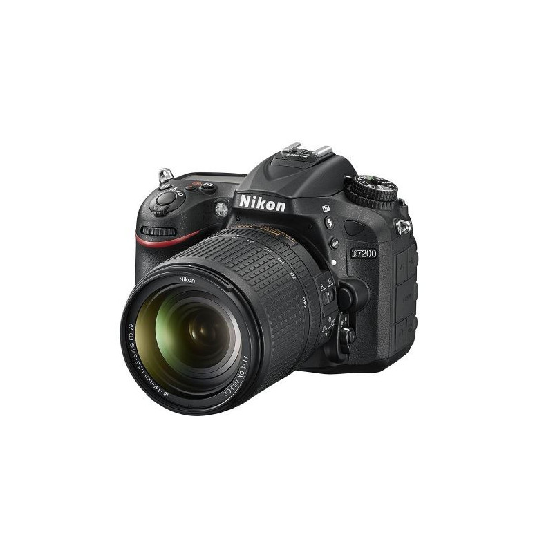 Reflex Nikon D7200 Noir + Objectif AF-S 18-140 mm VR