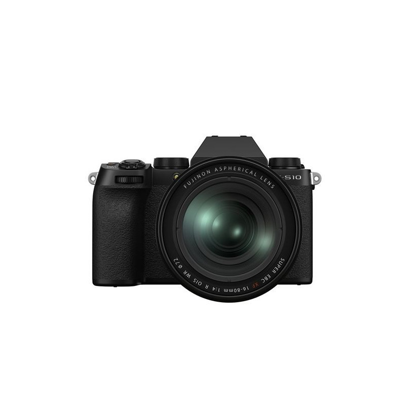 Appareil photo hybride Fujifilm X-S10 noir + XF 16-80mm f/4 R OIS WR Appareil photo hybride Fujifilm X-S10 noir + XF 16-80mm f/4 R OIS WR
