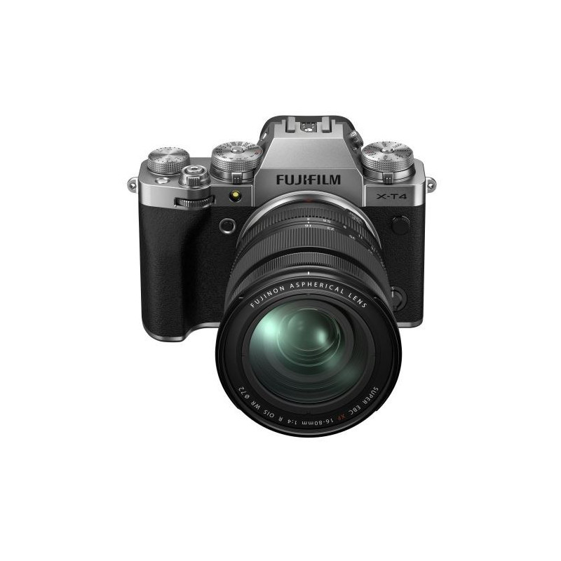 Appareil photo hybride Fujifilm X-T4 Argent + objectif XF 16-80mm f/4 noir