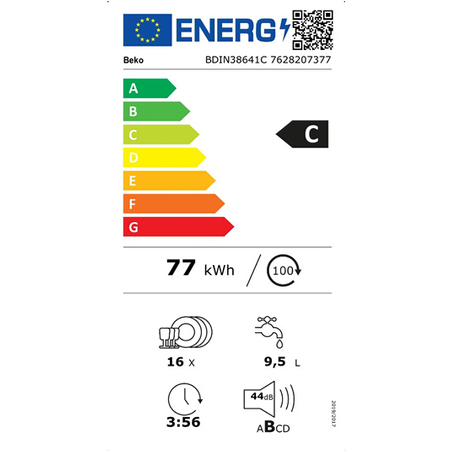 Lavavajillas BEKO Empotrado - BDIN38641C 60CM